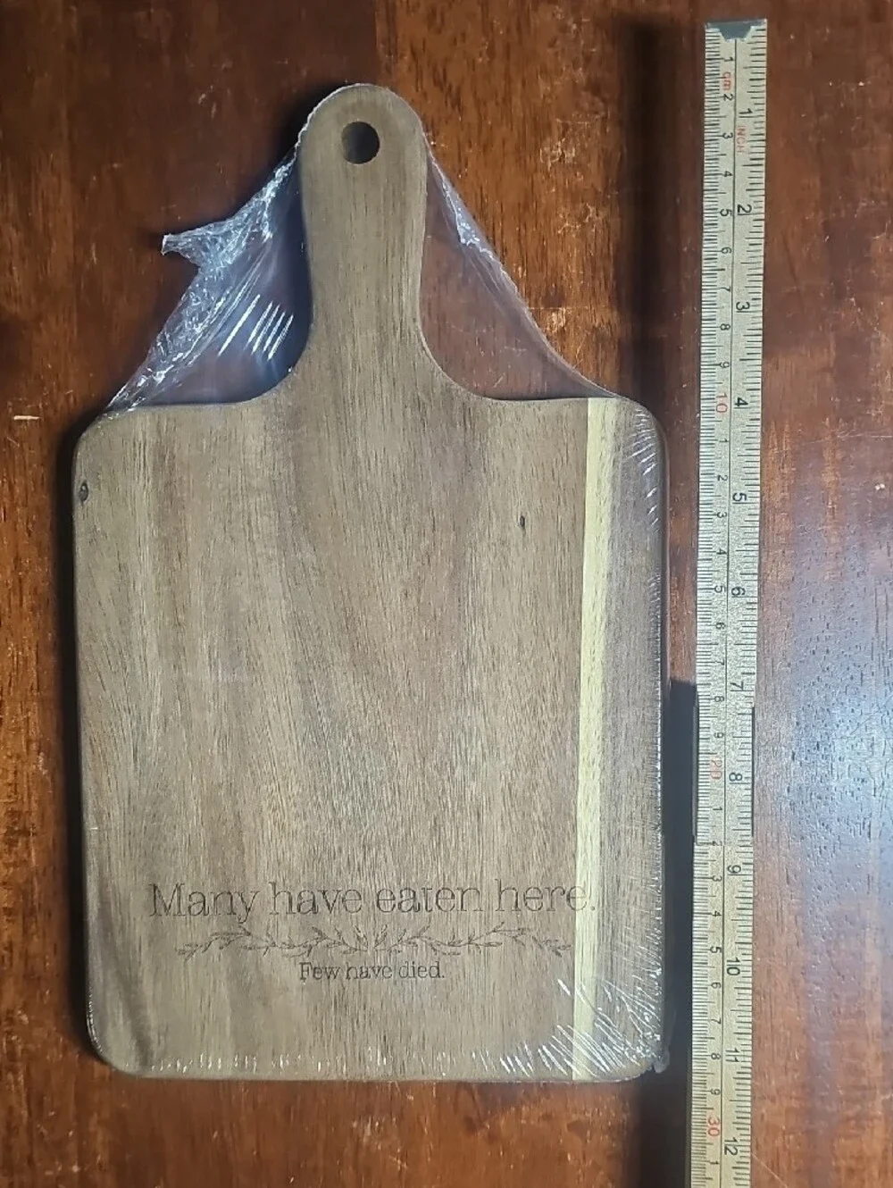 Source Unknown Brown Wood Serving Cutting Board with Handle